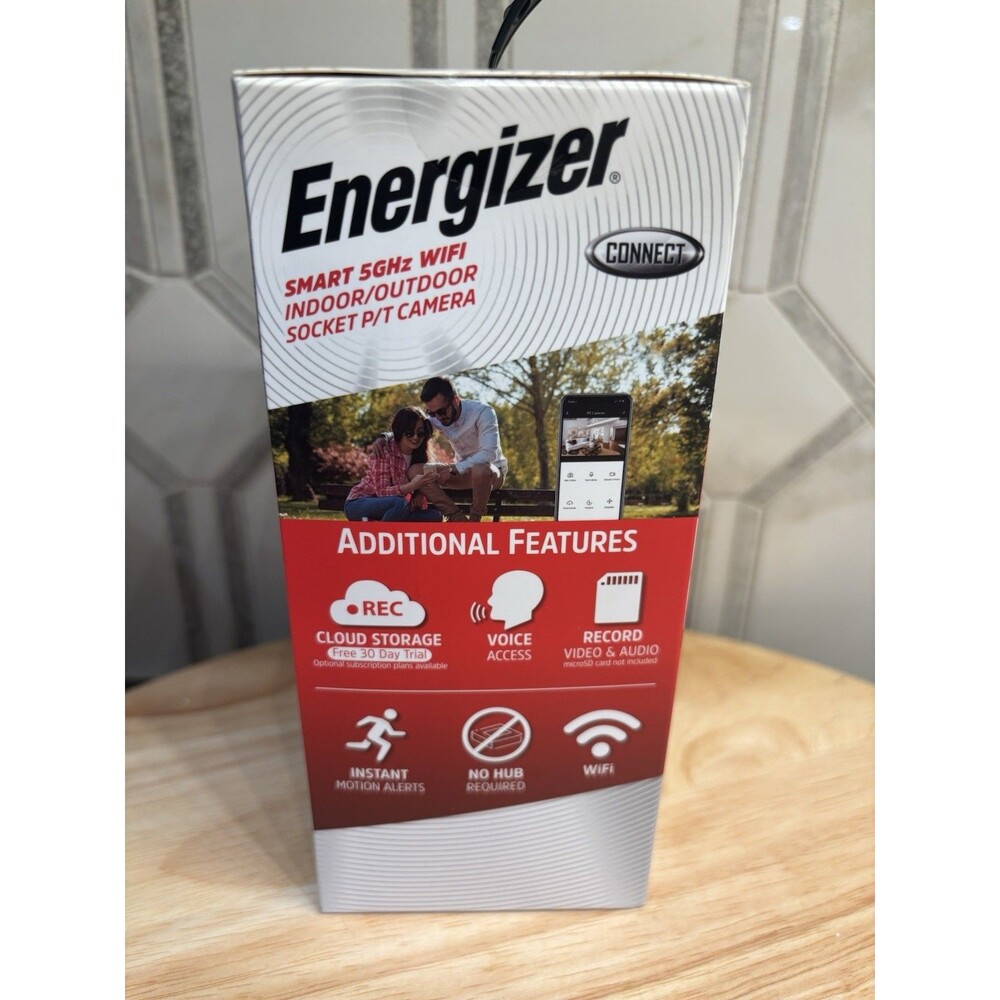 NEW 5GHz Energizer Smart Camera WiFi Indoor Outdoor Standard Bulb Socket Voice - Picture 2 of 6